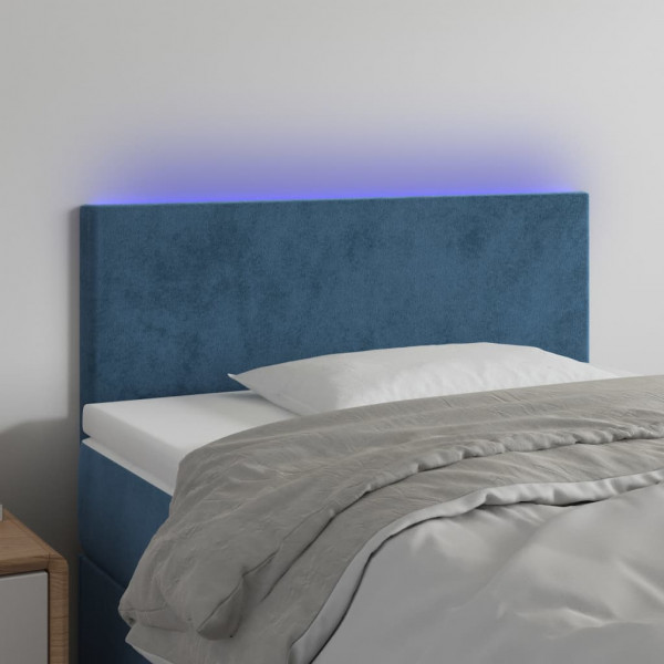 Capa com LED de veludo azul 100x5x78/88 cm D