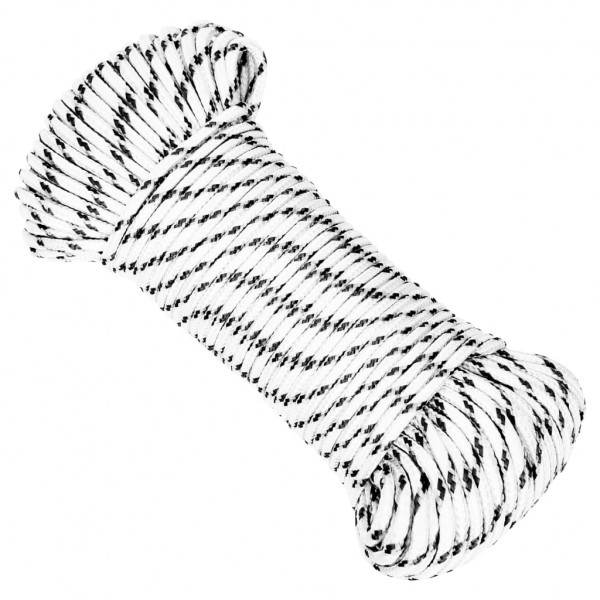 Cordas de navegação de poliéster branco trançado 3 mmx25 m D
