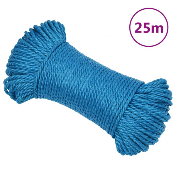 Cordas de trabalho de polipropileno azul 6 mm 25 m D