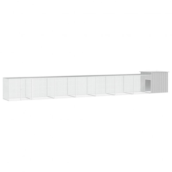 Gallinero de acero galvanizado gris 700x91x100 cm D