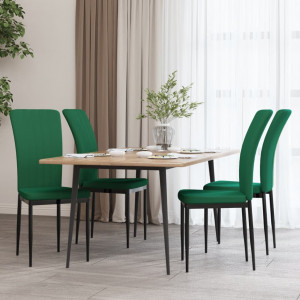 Sillas de comedor 4 unidades terciopelo verde oscuro D