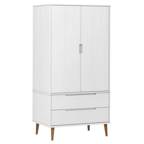 Armario MOLDE madera maciza de pino blanco 90x55x175 cm D