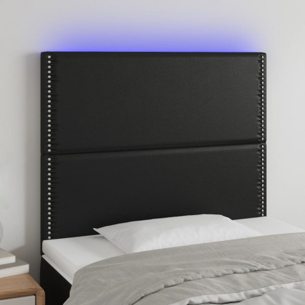 Capa com luzes LED couro sintético preto 90x5x118/128 cm D