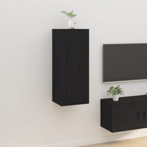 Mueble para TV de pared negro 40x34.5x100 cm D