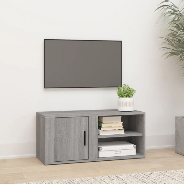 Mueble para TV madera contrachapada gris Sonoma 80x31.5x36 cm D