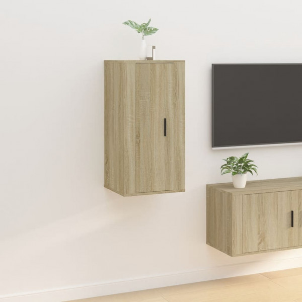 Mueble para TV de pared roble Sonoma 40x34.5x80 cm D