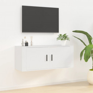 Mueble para TV de pared blanco 100x34.5x40 cm D