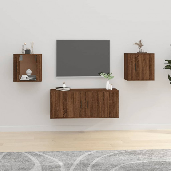 Mobiliário para TV de parede de carvalho marrom 40x34.5x40 cm D