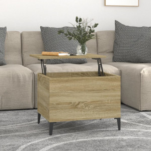 Mesa de centro madera contrachapada roble Sonoma 60x44.5x45 cm D