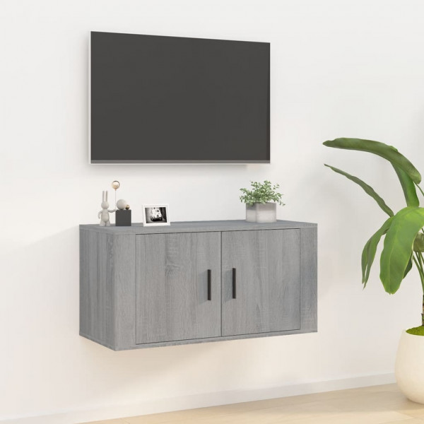 Mueble para TV de pared gris Sonoma 80x34.5x40 cm D