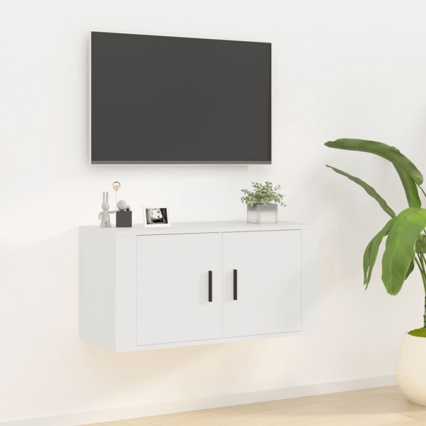 Móvel de TV de parede branco 80x34,5x40 cm D