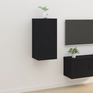 Mueble para TV de pared negro 40x34.5x80 cm D