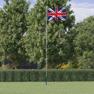 Mastro e bandeira do Reino Unido alumínio 6,23 m D