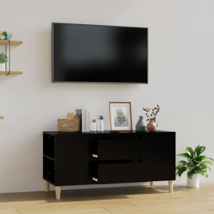 Mueble para TV madera contrachapada negro 102x44.5x50 cm D