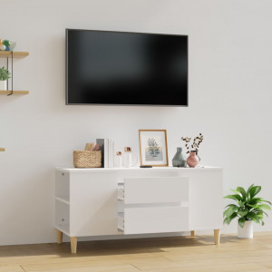 Mueble para TV madera contrachapada blanco 102x44.5x50 cm D