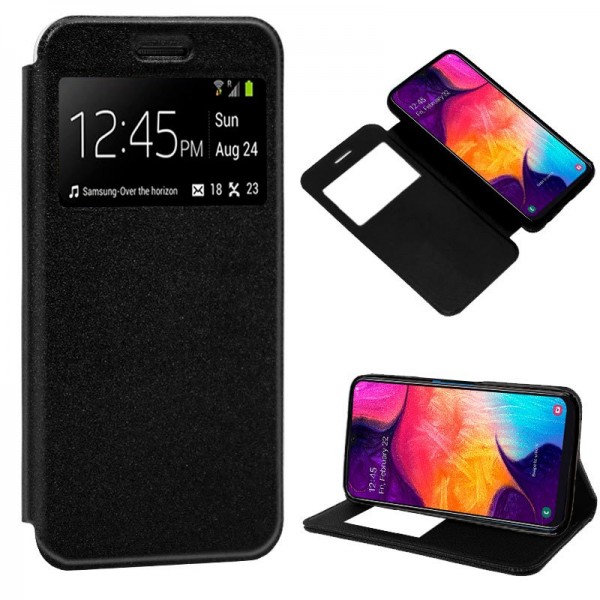 Funda Flip Cover Samsung A505 Galaxy A50 / A30s Liso Negro D