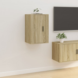 Mueble para TV de pared roble Sonoma 40x34.5x60 cm D