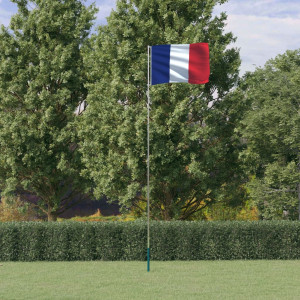 Bandeira e mastro da França em alumínio 5,55 m D