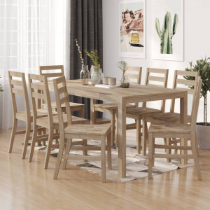 Sillas de comedor 8 unidades madera maciza de acacia D