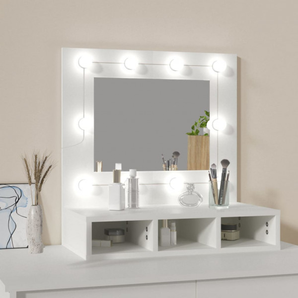 Mueble con espejo y LED blanco 60x31.5x62 cm D