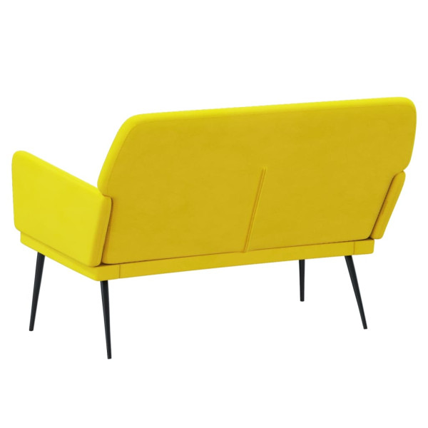 Banco de terciopelo amarillo 108x79x79 cm M 5