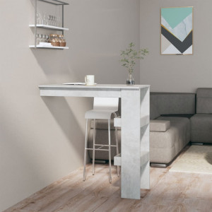 Mesa de bar de pared madera contrachapada gris 102x45x103.5cm D