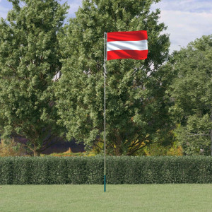 Mástil y bandera de Austria aluminio 5.55 m D
