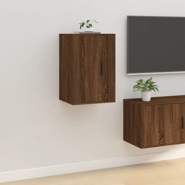 Mueble para TV de pared roble marrón 40x34.5x60 cm D