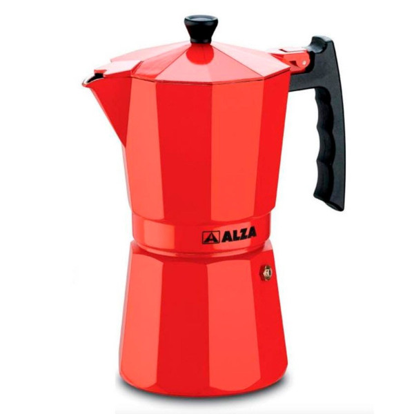 Cafetera italiana ALZA Luxe 12 xícaras vermelho D