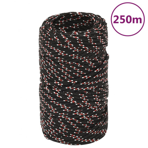 Cuerda de barco polipropileno negra 2 mm 250 m D