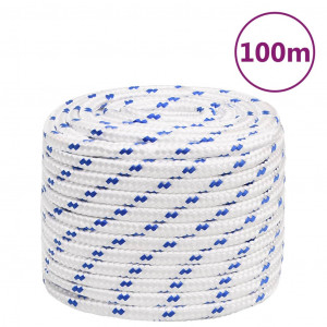 Cordas de barco de polipropileno branco 18 mm 100 m D