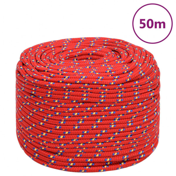 Cuerda de barco polipropileno rojo 8 mm 50 m D