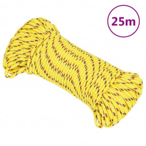 Corda de barco de polipropileno amarelo 4 mm 25 m D