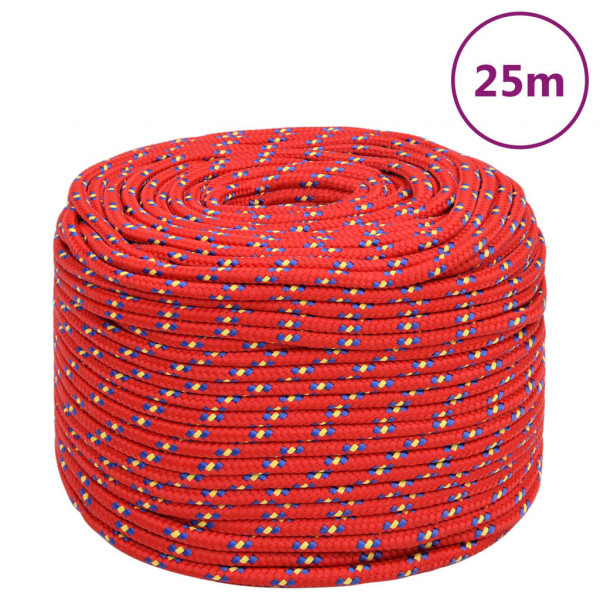 Cuerda de barco polipropileno rojo 10 mm 25 m D