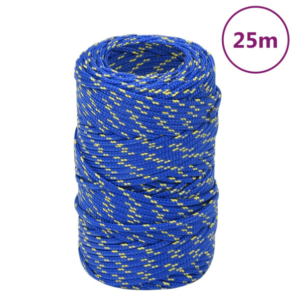 Cordas de barco de polipropileno azul 2 mm 25 m D