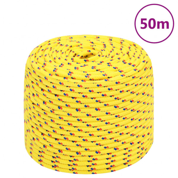 Corda para barco em polipropileno amarelo 8 mm 50 m D