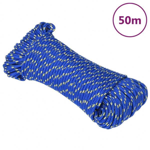 Corda de barco de polipropileno azul 4 mm 50 m D