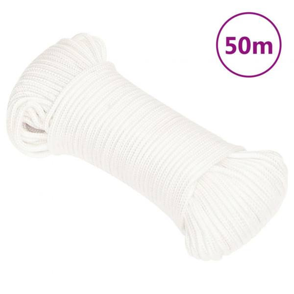 Corda de barco de polipropileno branco intenso 3 mm 50 m D