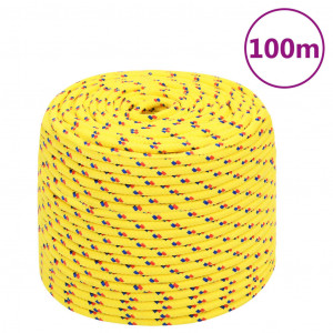 Cuerda de barco polipropileno amarillo 8 mm 100 m D