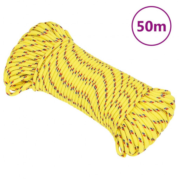 Corda para barco em polipropileno amarelo 4 mm 50 m D