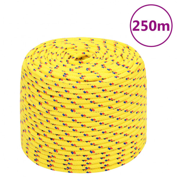 Corda de barco de polipropileno amarelo 8 mm 250 m D