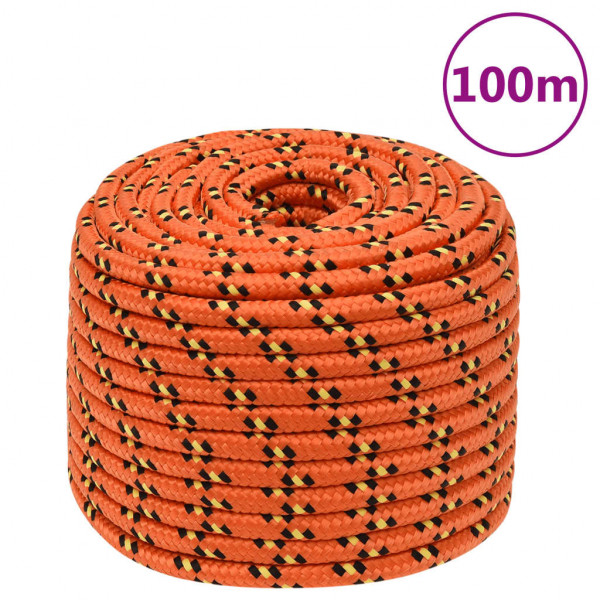 Cuerda de barco polipropileno naranja 14 mm 100 m D