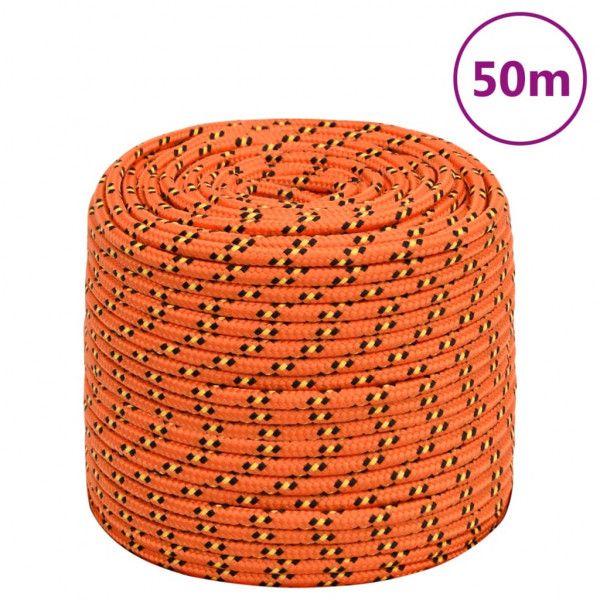 Corda para barco em polipropileno laranja 10 mm 50 m D