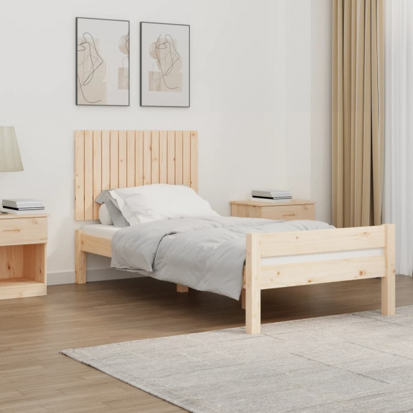 Cabecero de cama de pared madera maciza de pino 95.5x3x60 cm D