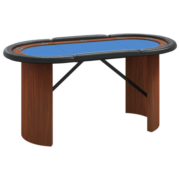 Mesa de póquer 10 jogadores 160x80x75 cm azul M 2