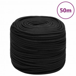 Cuerda de barco polipropileno negro intenso 6 mm 50 m D