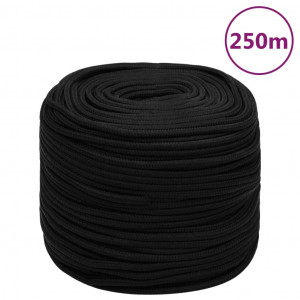 Cuerda de trabajo poliéster negro 6 mm 250 m D