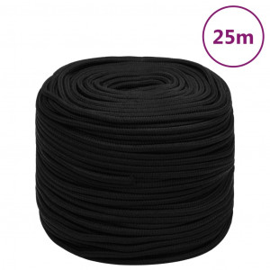 Cuerda de trabajo poliéster negro 8 mm 25 m D