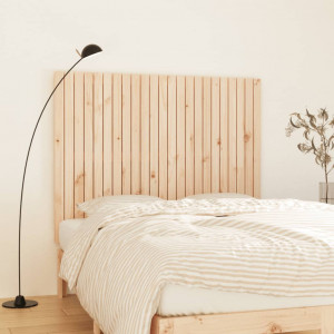 Cabecero de cama de pared madera maciza de pino 146.5x3x110 cm D
