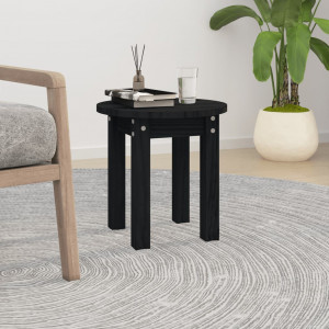 Mesa de centro de madera maciza de pino negro Ø35x35 cm D